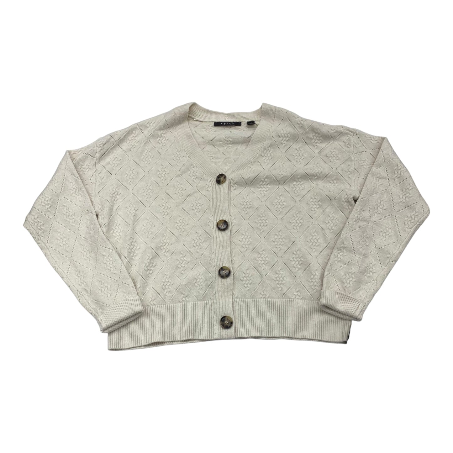 Sweater Cardigan By Cyrus In Cream, Size:M