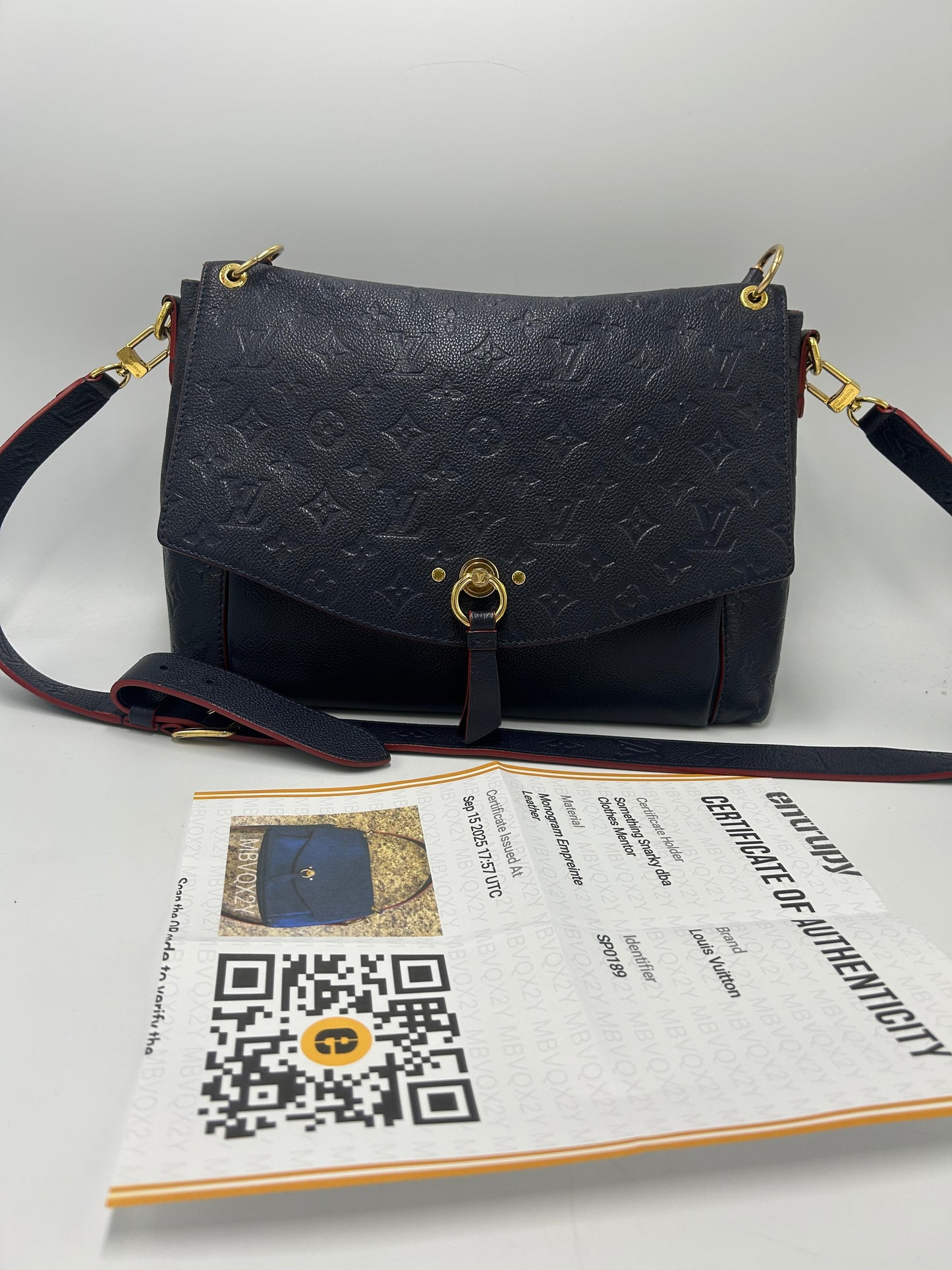 Louis Vuitton Blanche Empreinte MM Luxury Designer Handbag