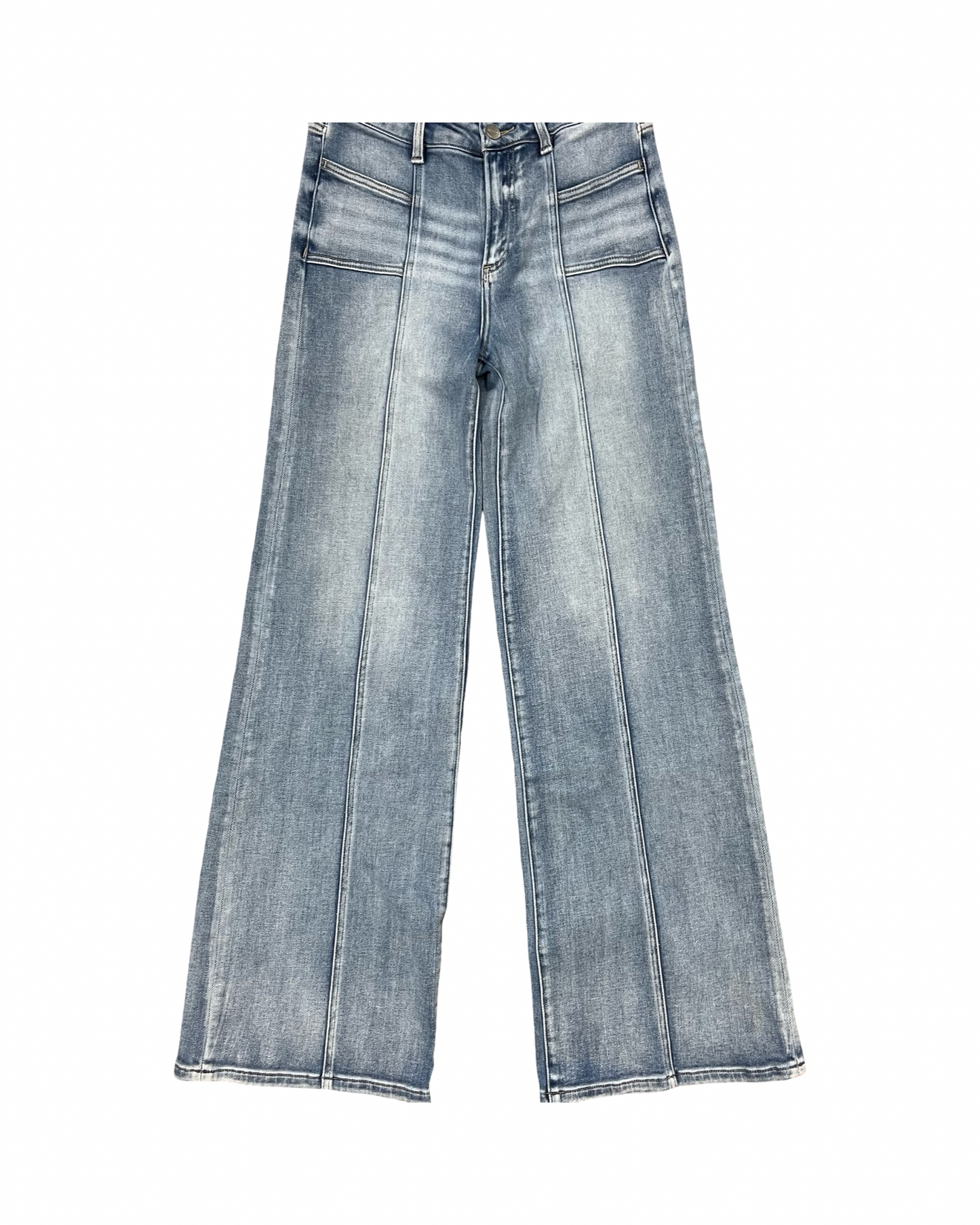 Jeans Wide Leg By Risen In Blue Denim, Size:6