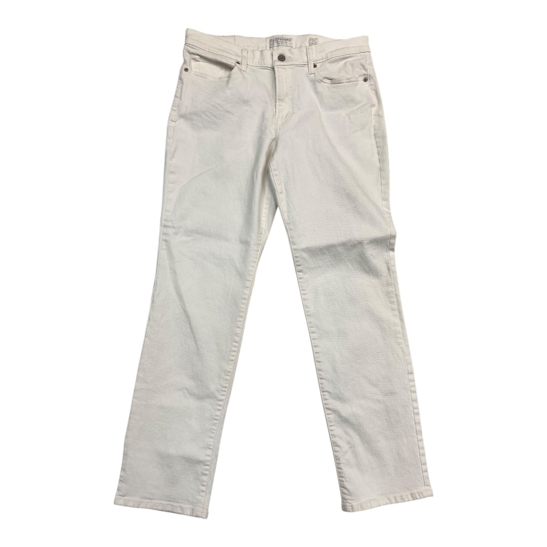 Jeans Straight By Lucky Brand In White, Size:12