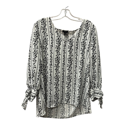 Top 3/4 Sleeve By Ann Taylor In White, Size:L