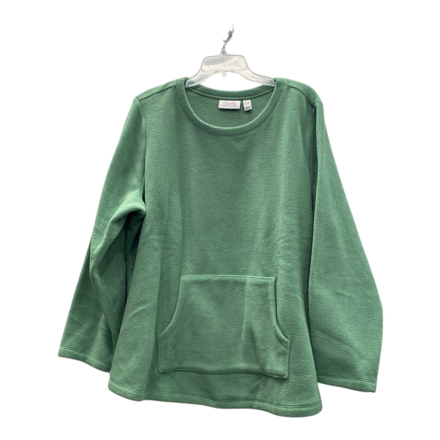 Sweatshirt Collar By D&Co. In Green, Size:2X