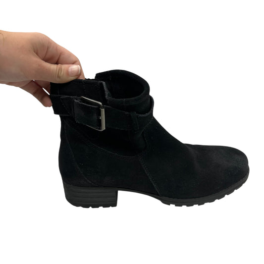Boots Ankle Flats By Clarks In Black, Size:8