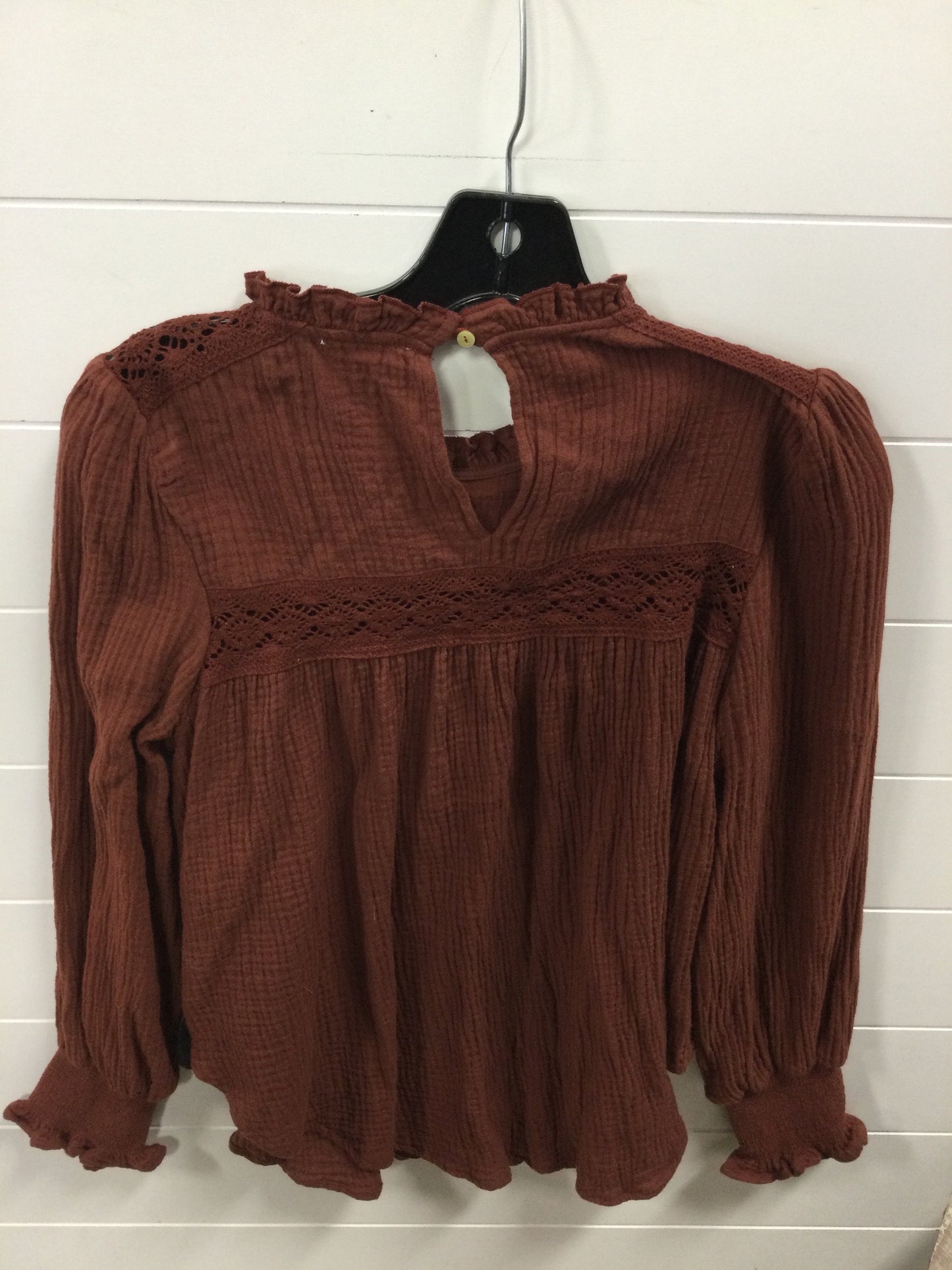 Top Ss By In Loom In Maroon, Size:M
