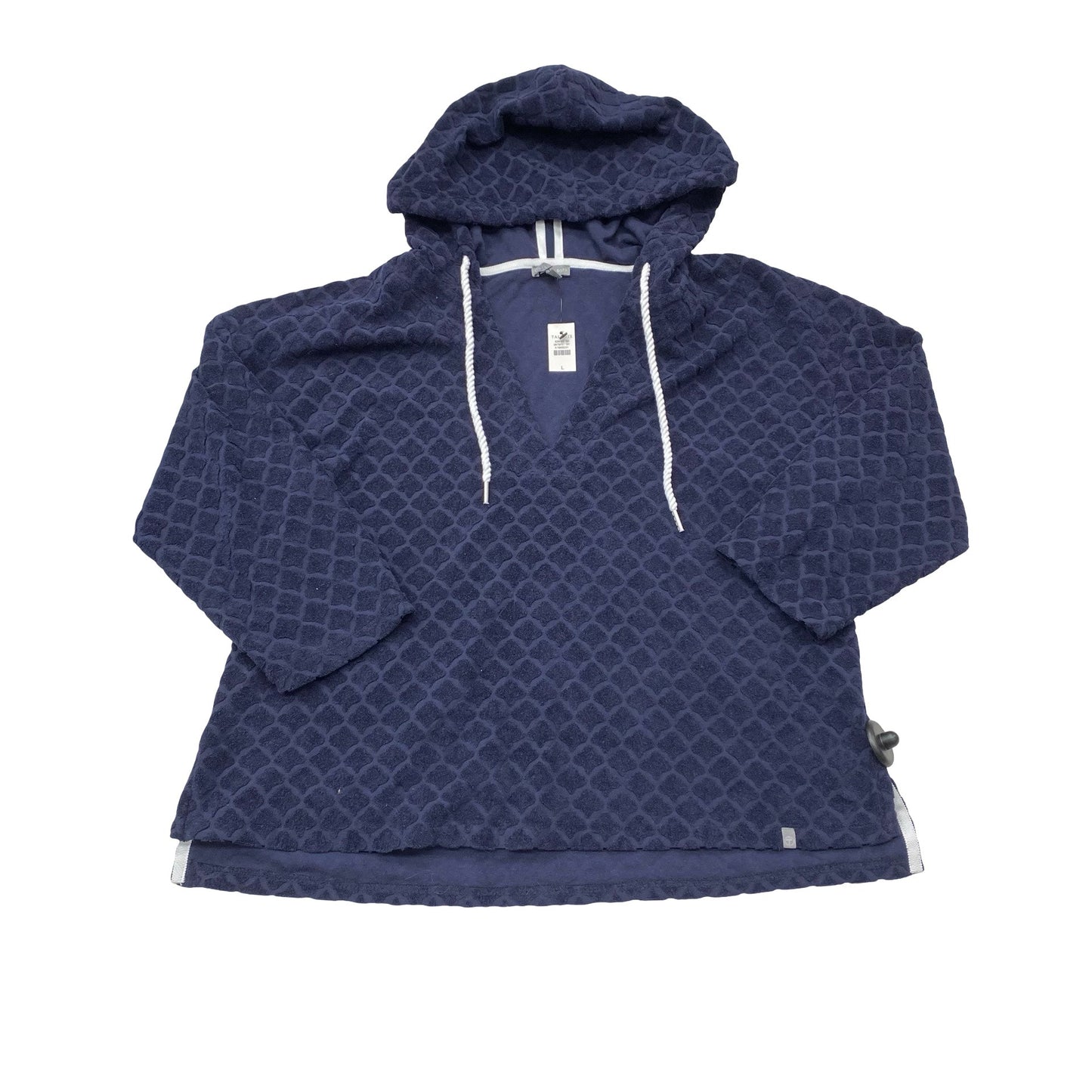 Sweatshirt Hoodie By Talbots In Navy, Size:L