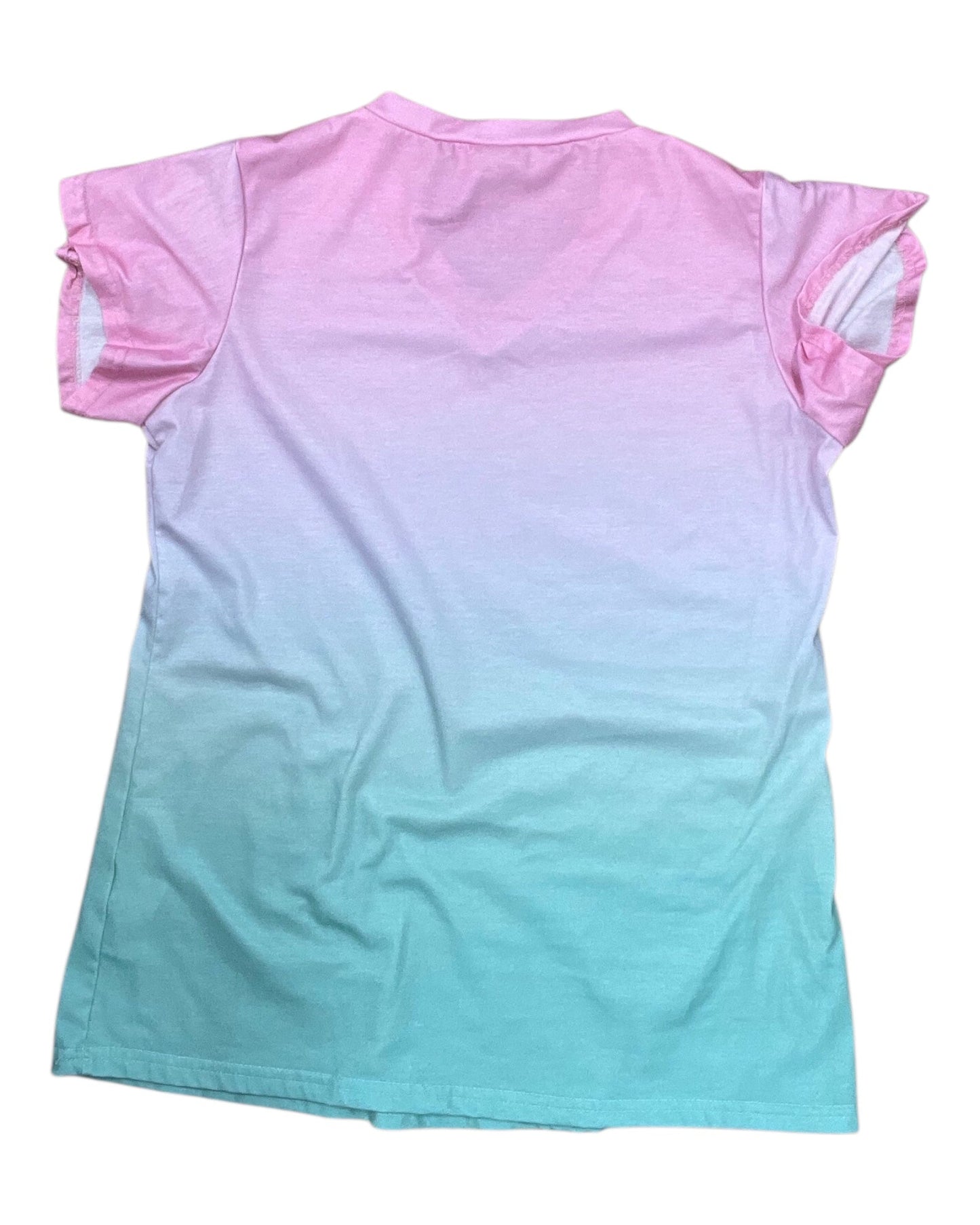 Top Ss By Clothes Mentor In Green & Pink, Size:M
