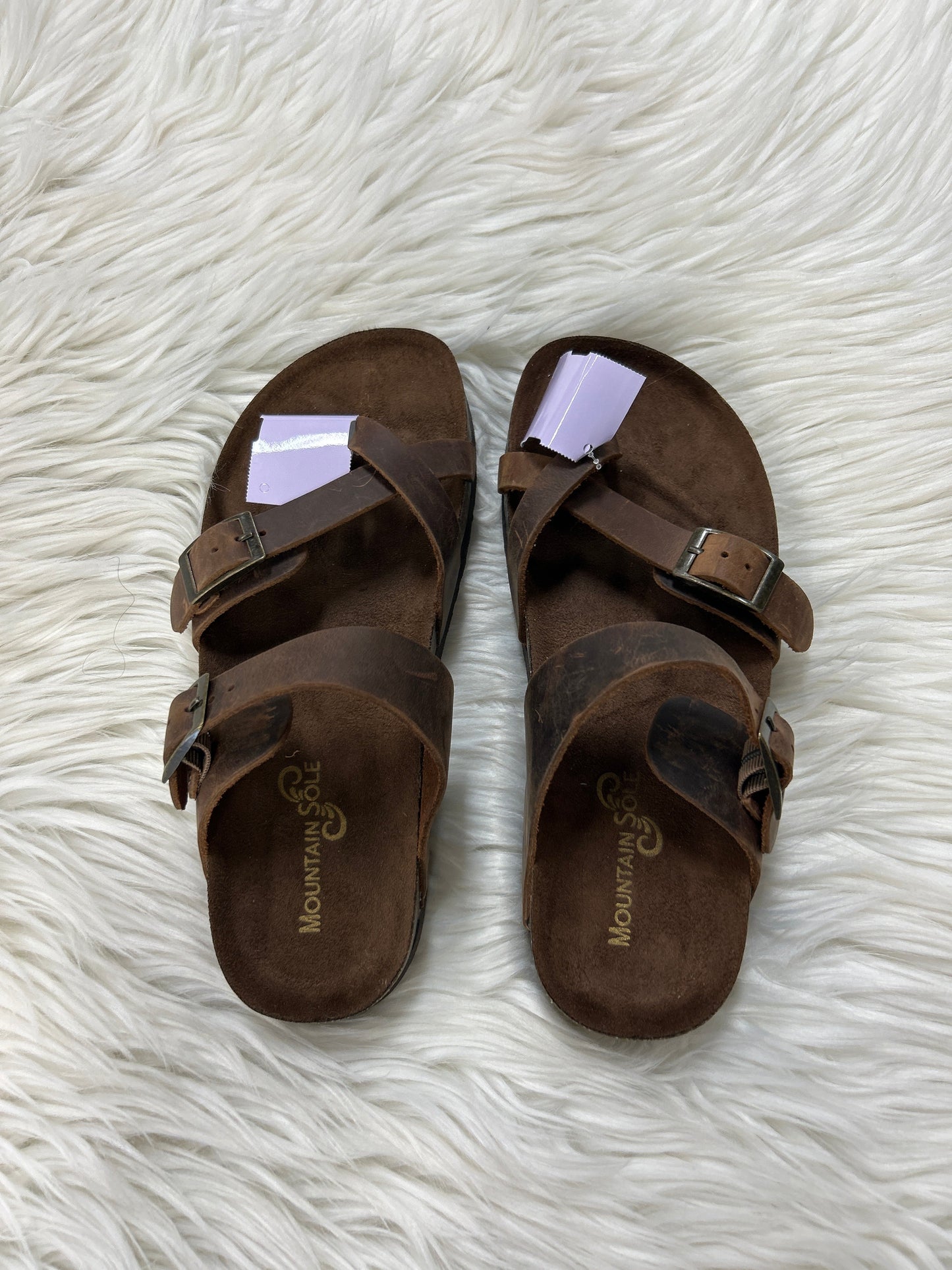 Sandals Flats By Cmc In Brown, Size:7