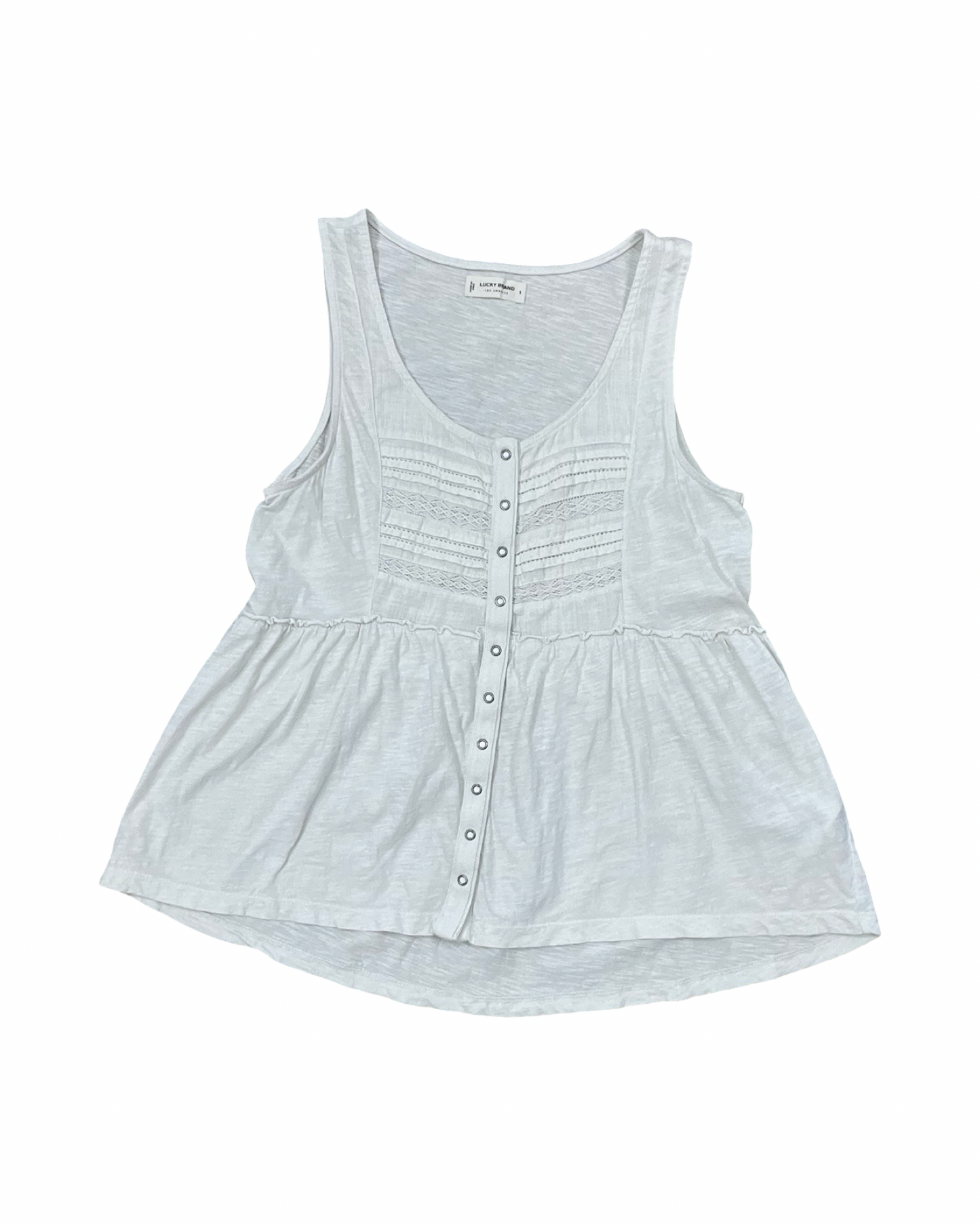 Top Sleeveless By Lucky Brand In White, Size:S