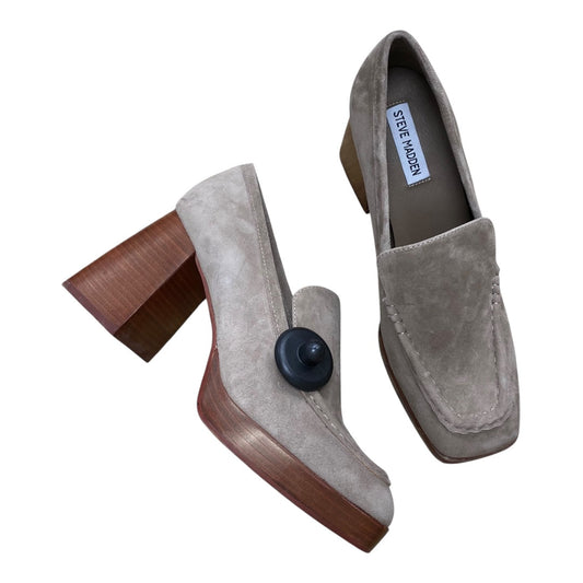 Shoes Heels Block By Steve Madden In Taupe, Size:10