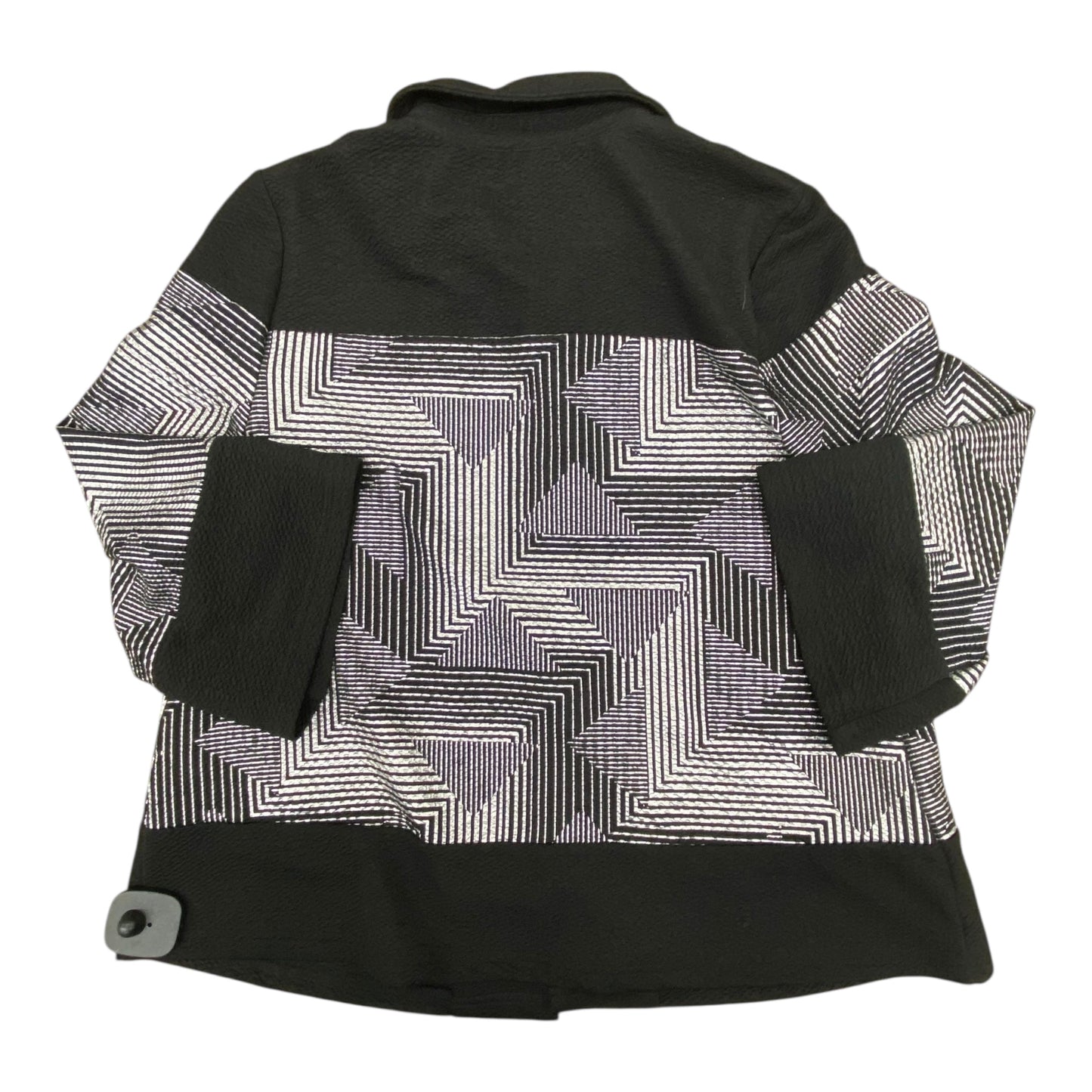 Blazer By Chicos In Black & Silver, Size:S