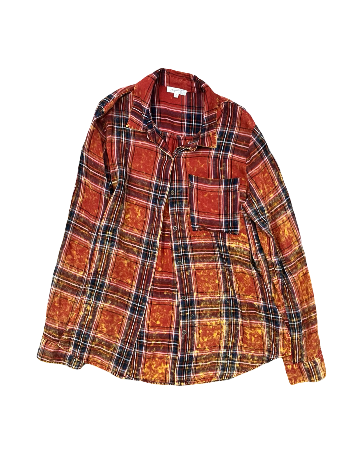 Blouse Ls By Mystree In Orange, Size:S