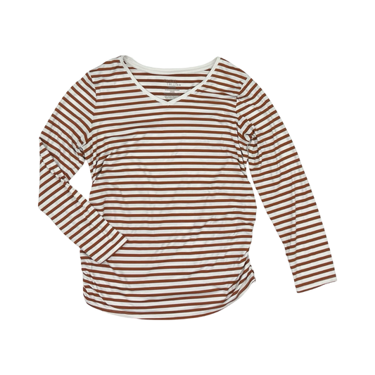 Mat Top Ls By Time And Tru In Brown & White, Size:L