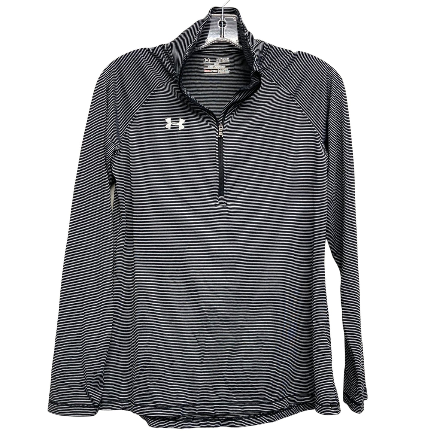 Athletic Top Ls Collar By Under Armour In Striped Pattern, Size:Xs