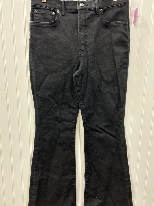 Jeans Flared By Madewell In Black Denim, Size:8