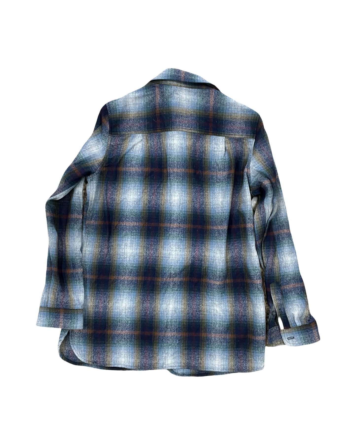 Blouse Ls By Pendleton In Blue & Grey, Size:M