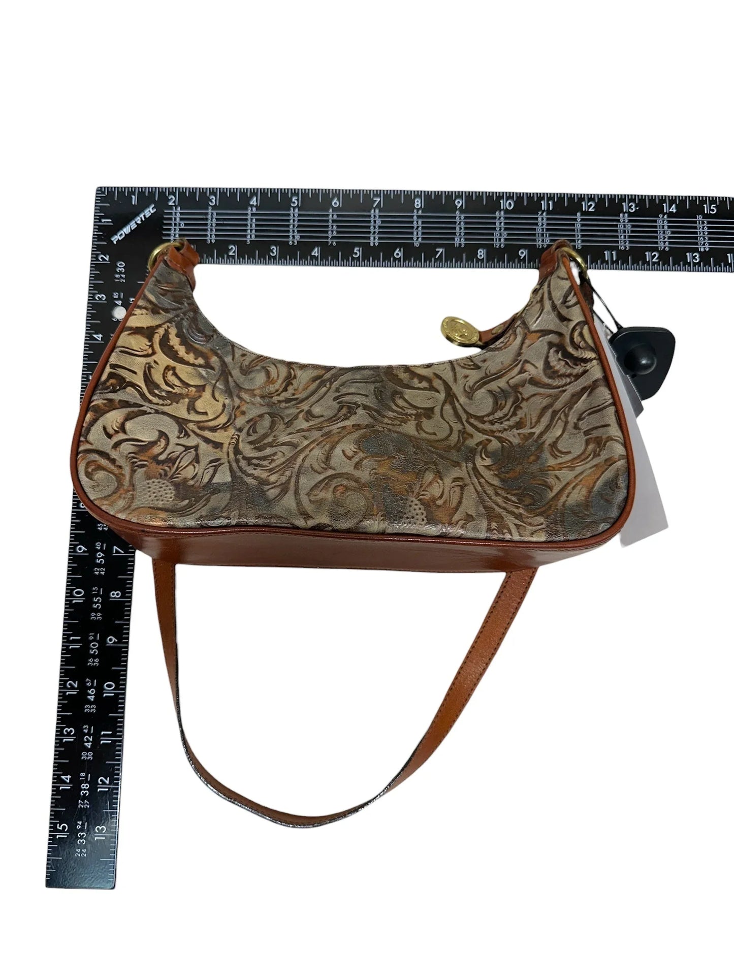 Handbag Designer By Brahmin In Brown & Cream, Size:Small