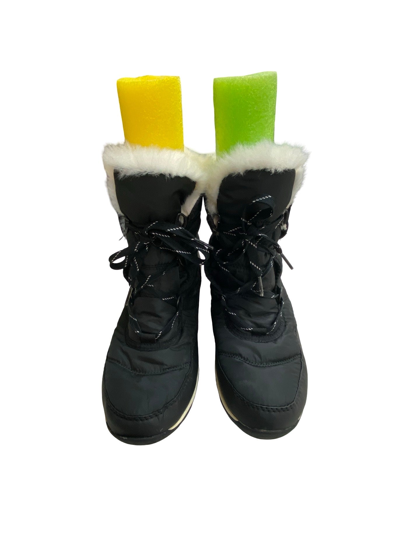 Boots Designer By Sorel In Black & White, Size:10.5