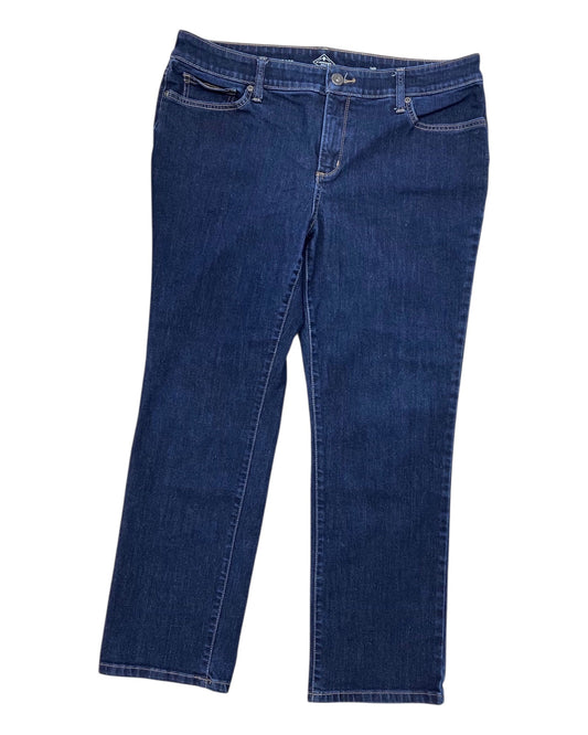 Jeans Straight By St Johns Bay In Blue Denim, Size:14P
