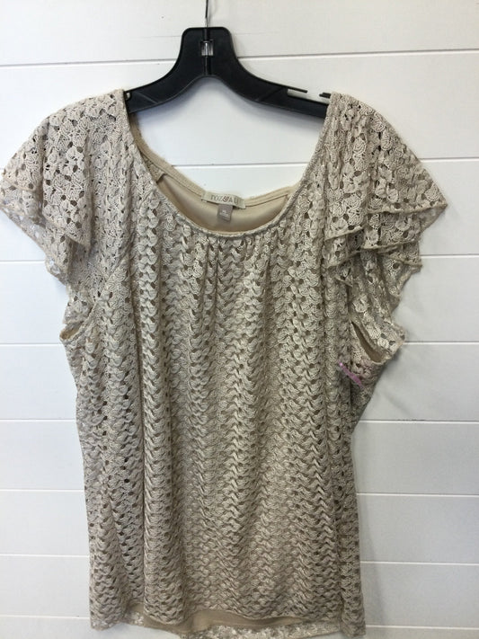 Top Ss By Roz And Ali In Beige, Size:Xl