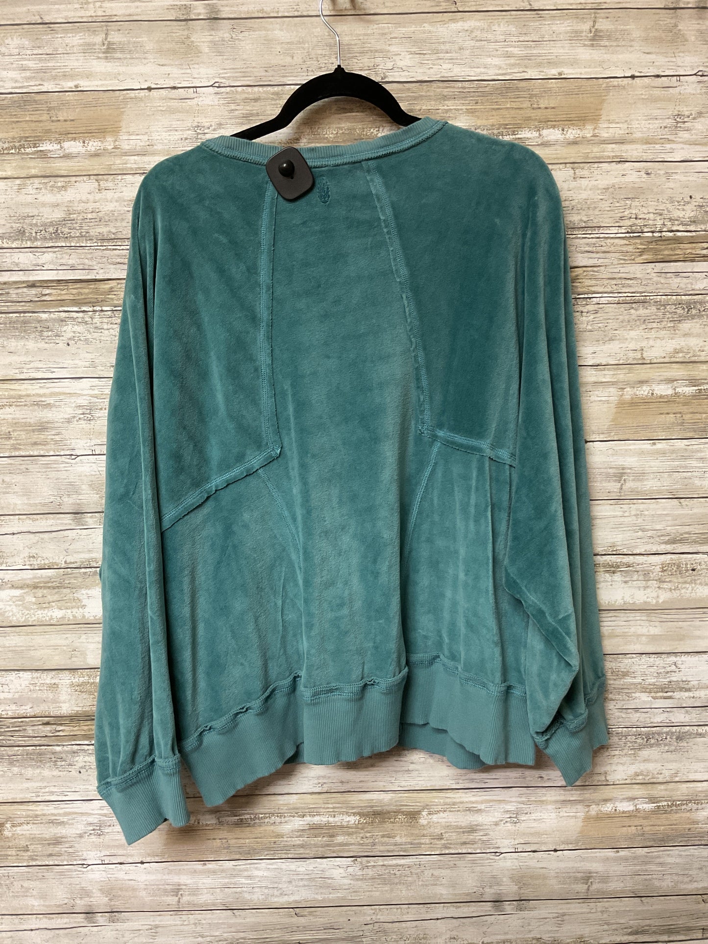 Sweatshirt Collar By Free People In Teal, Size:M