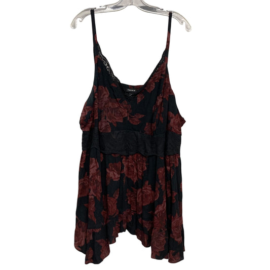 Top Sleeveless By Torrid In Black & Red, Size:3X