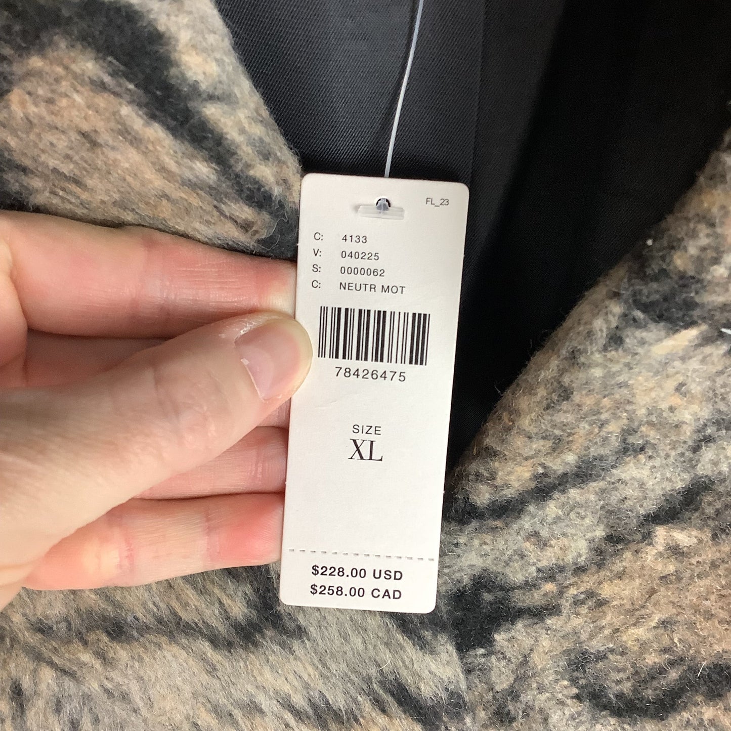 Coat Faux Fur & Sherpa By Avec Les Filles In Animal Print, Size: Xl