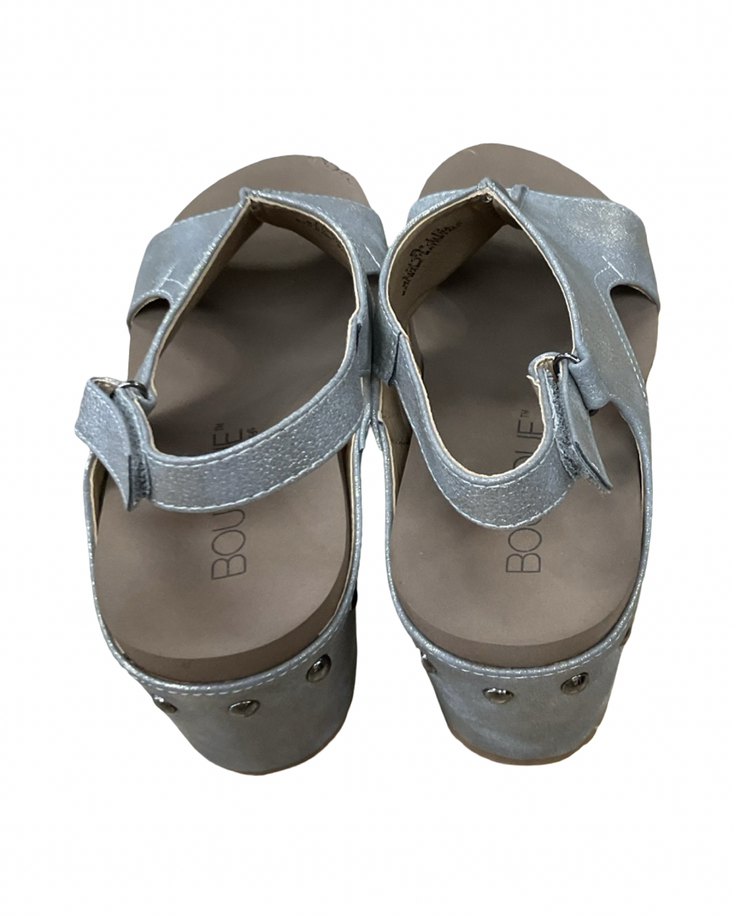 Sandals Heels Wedge By Corkys In Silver, Size:8