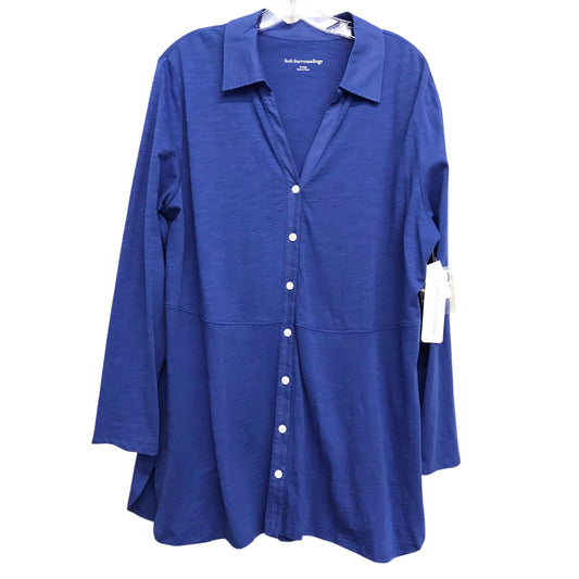 Top LS Tunic By Soft Surroundings In Blue, Size:Xl