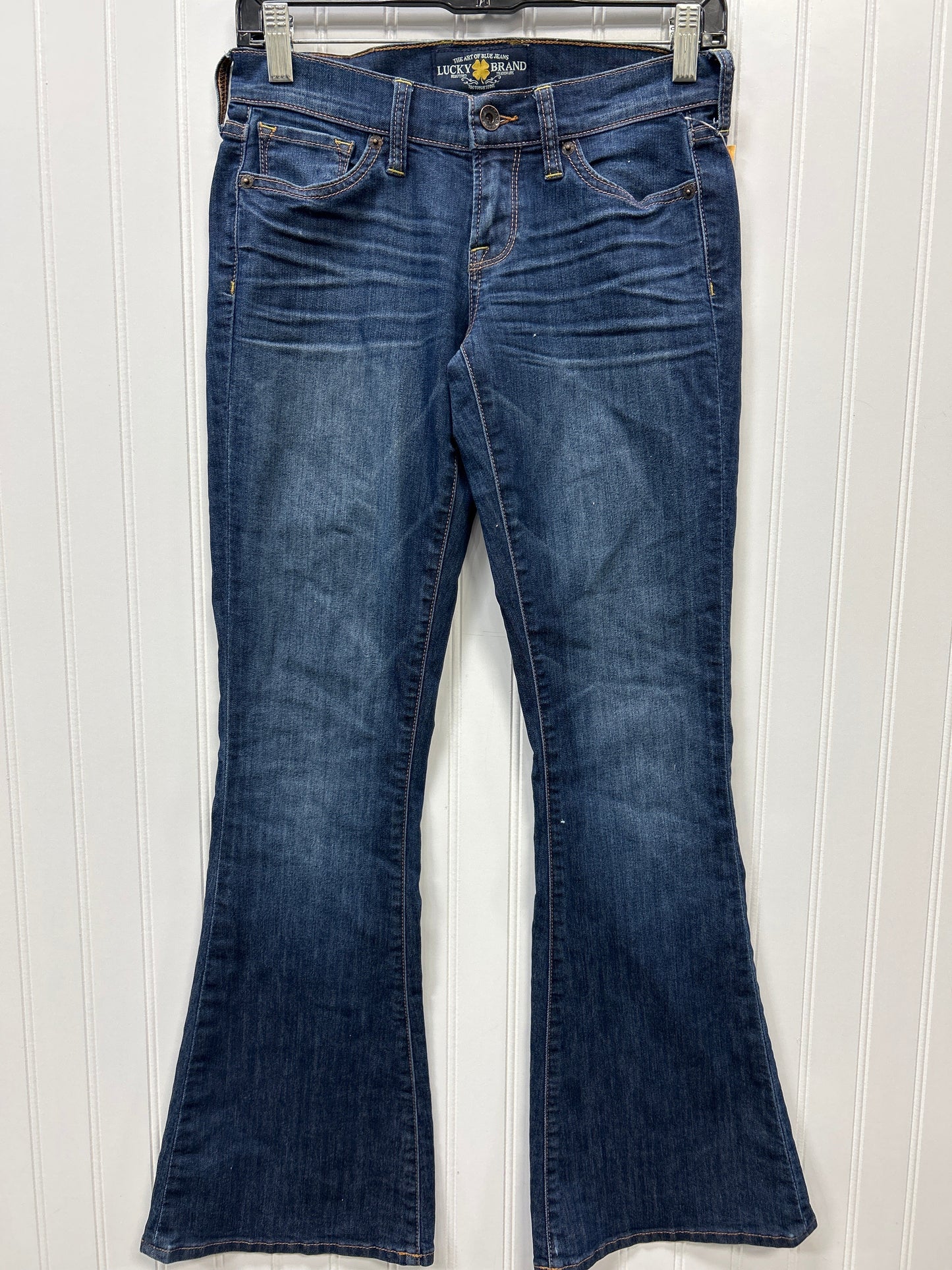 Jeans Flared By Lucky Brand In Blue Denim, Size:0