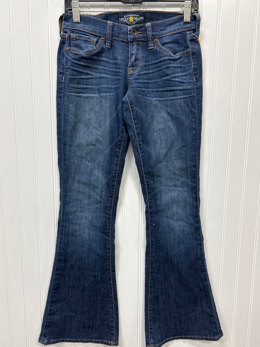 Jeans Flared By Lucky Brand In Blue Denim, Size:0