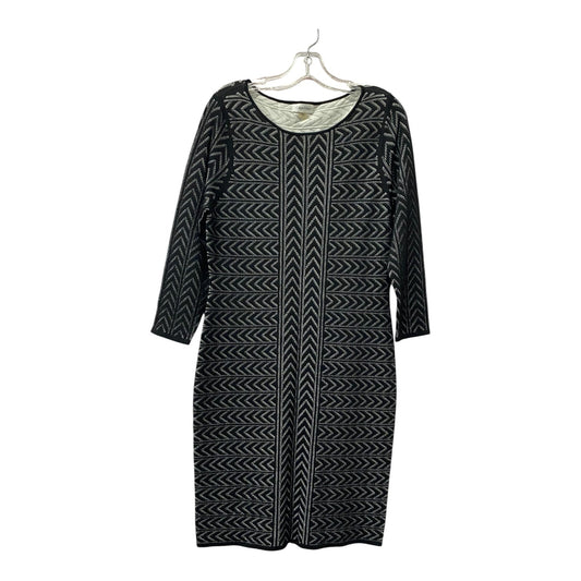 Dress Casual Short By Calvin Klein In Black & White, Size:L