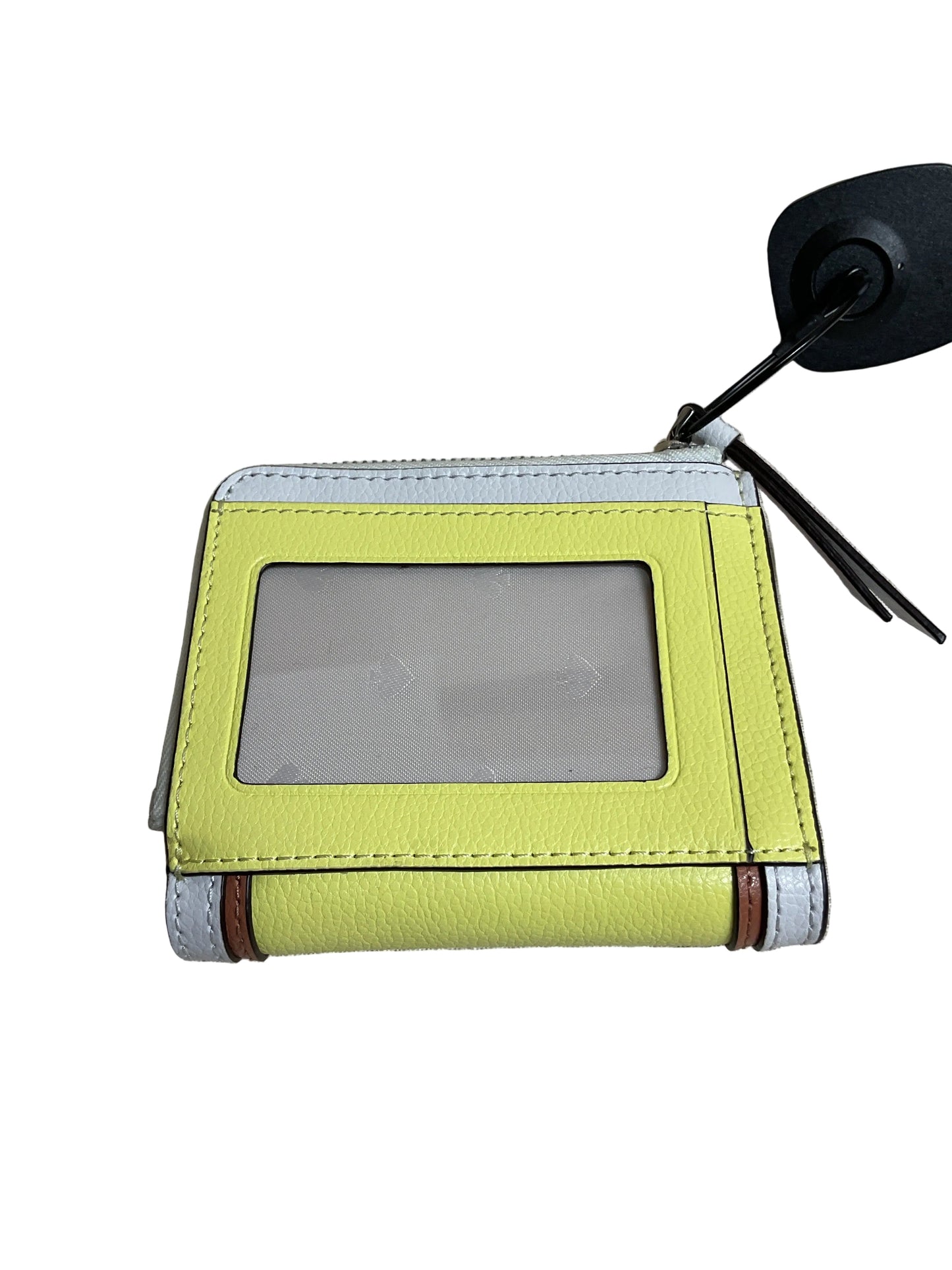 Wallet Designer By Kate Spade In White & Yellow, Size:Small
