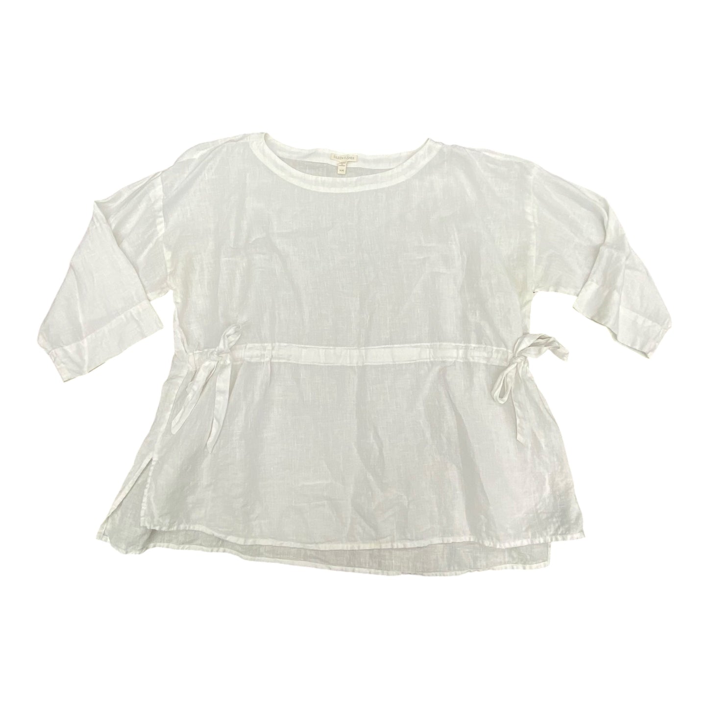 Top Ls Designer By Eileen Fisher In White, Size:L
