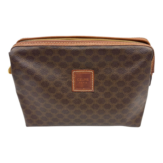 Makeup Bag Luxury Designer By Celine In Brown, Size:Medium