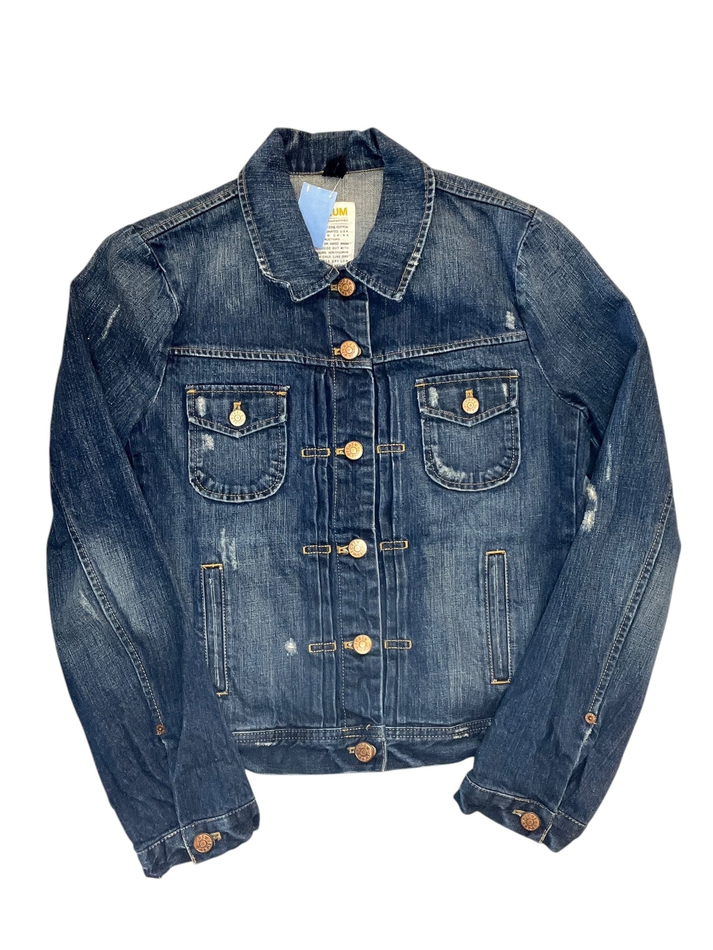 Jacket Denim By J. Crew In Blue Denim, Size:M