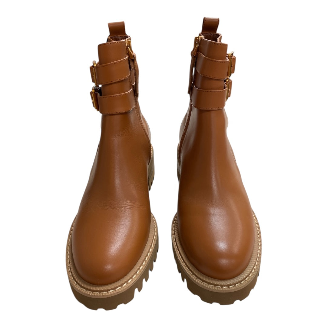 Boots Ankle Heels By Aerosoles In Brown, Size:6