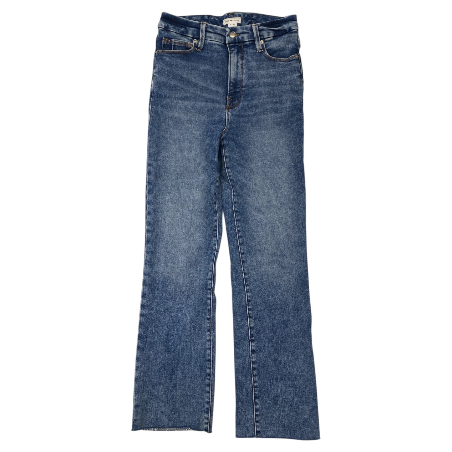 Jeans Straight By Good American In Blue Denim, Size:4