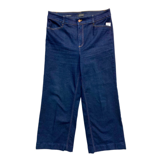 Jeans Wide Leg By Talbots In Blue Denim, Size:14