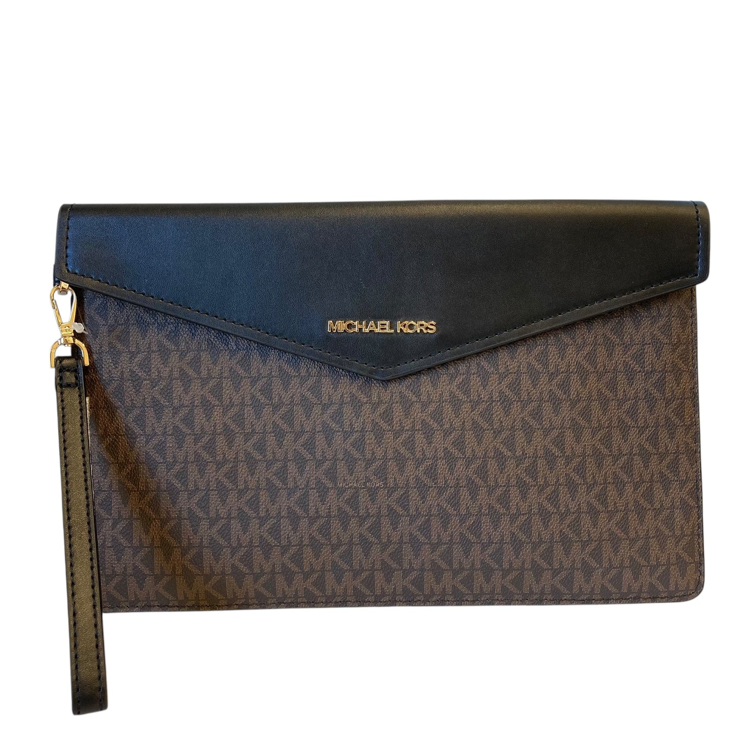 Clutch Designer By Michael Kors In Brown, Size:Medium