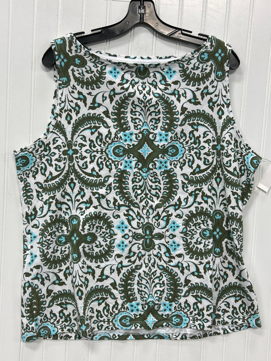 Top Sleeveless By Talbots In Green, Size:Xl