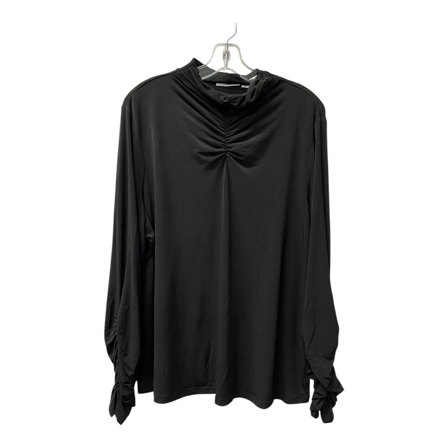 Top Ls By Susan Graver In Black, Size:1X
