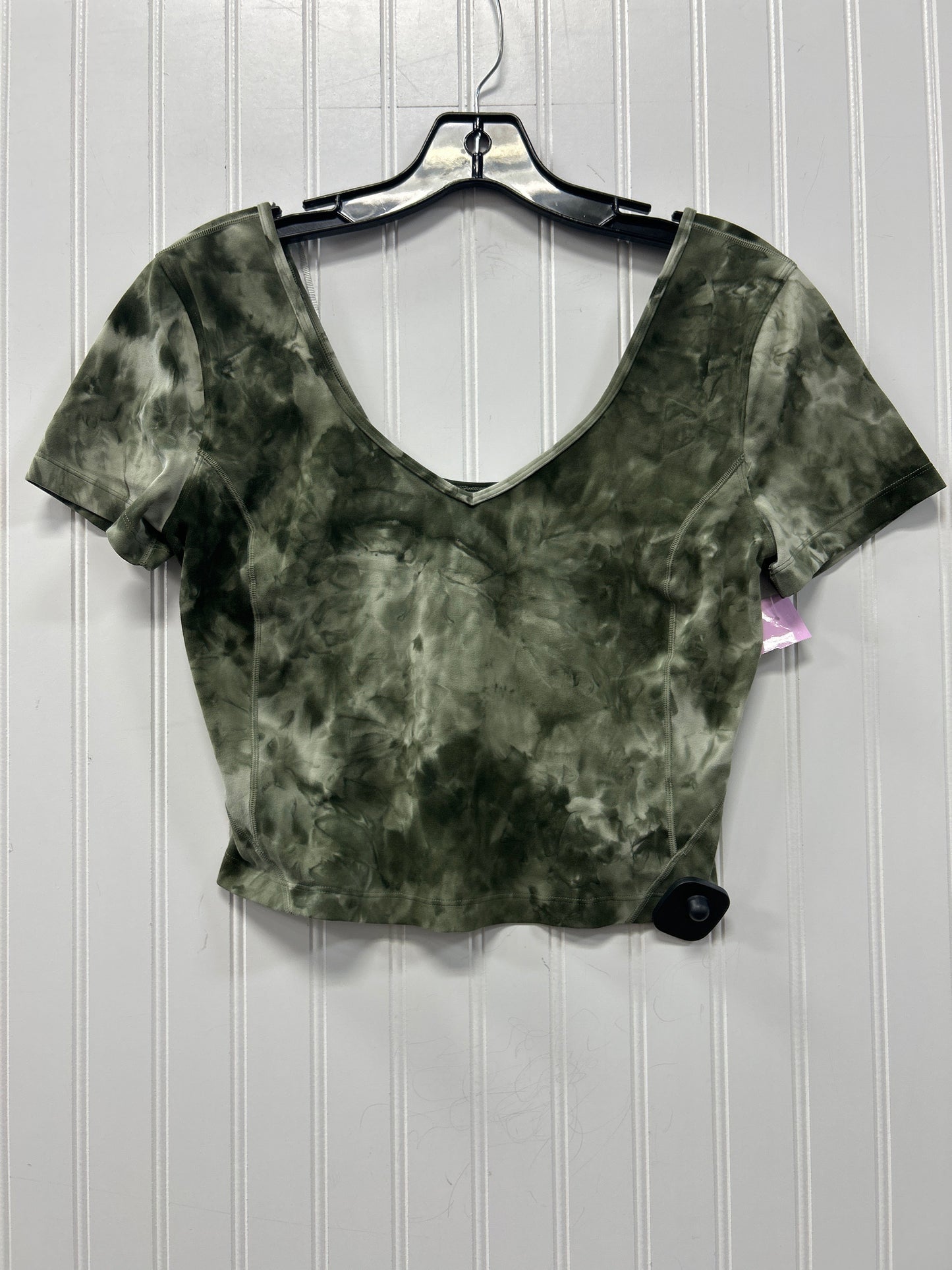 Athletic Top Ss By Lululemon In Green, Size:8