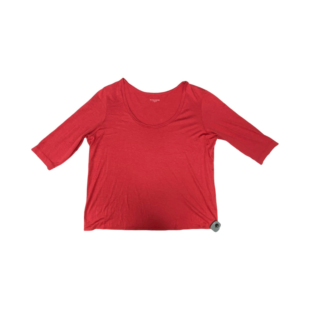 Top Ss Designer By Eileen Fisher In Red, Size:Xl