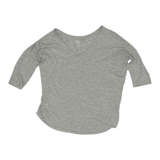 Top 3/4 Sleeve By Express In Grey, Size:S