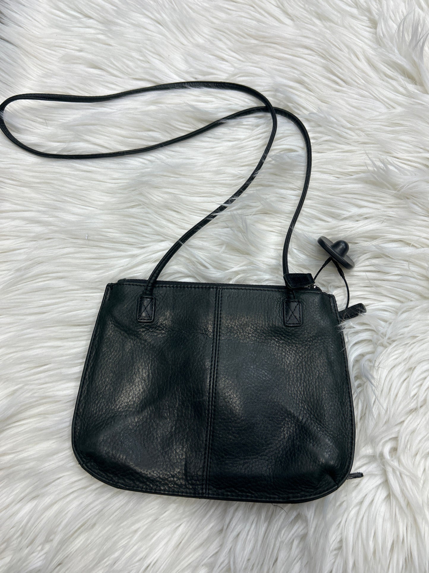Handbag Leather By Fossil In Black, Size:Medium