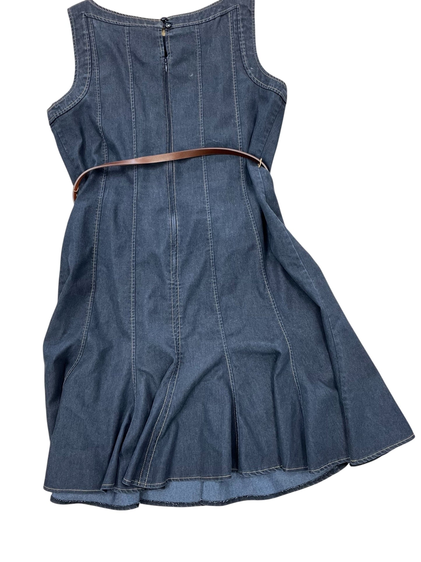 Dress Casual Midi By Dressbarn In Blue Denim, Size:Xl
