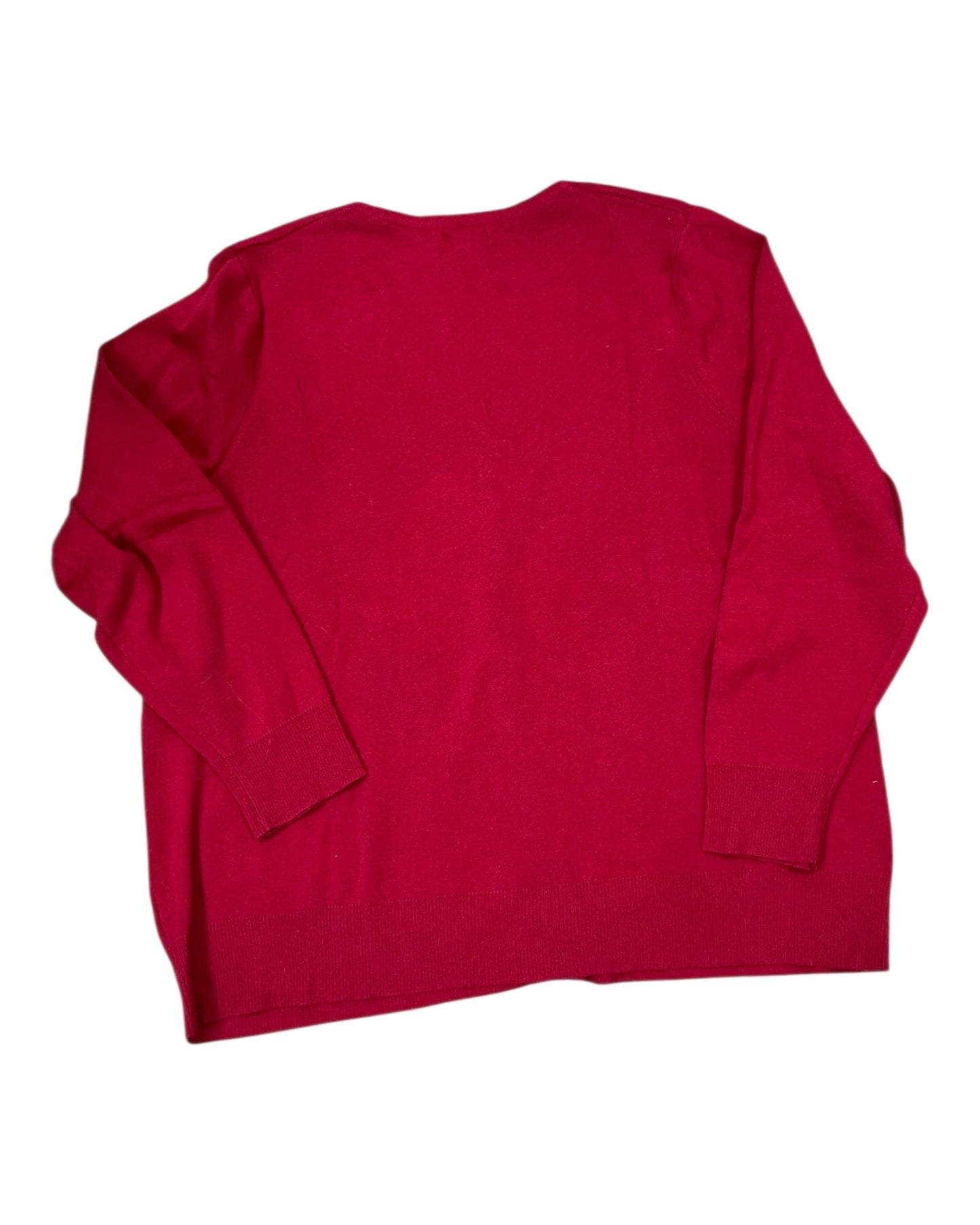 Cardigan By Croft And Barrow In Red, Size:2X