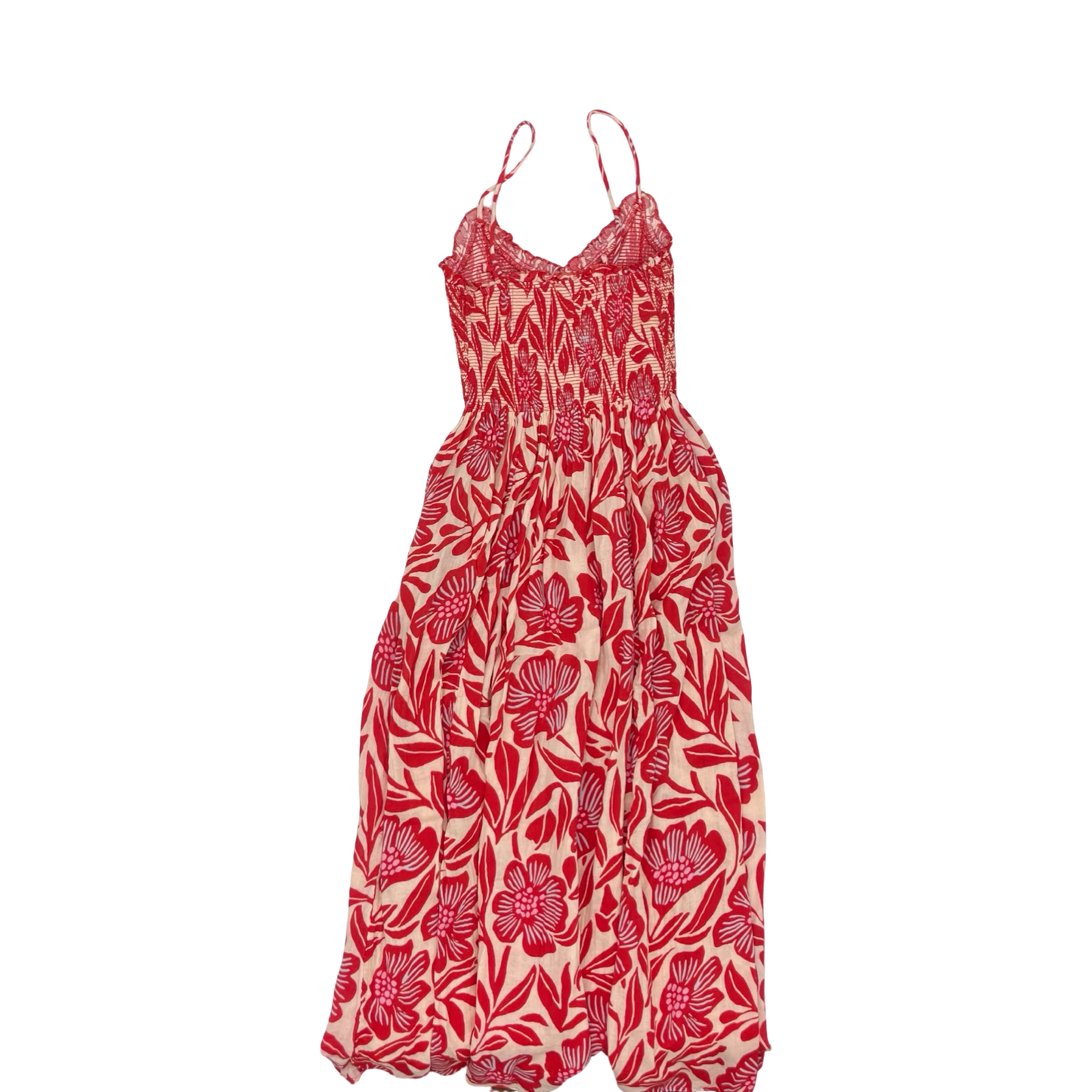 Dress Casual Maxi By Free People In Red & White, Size:Xs