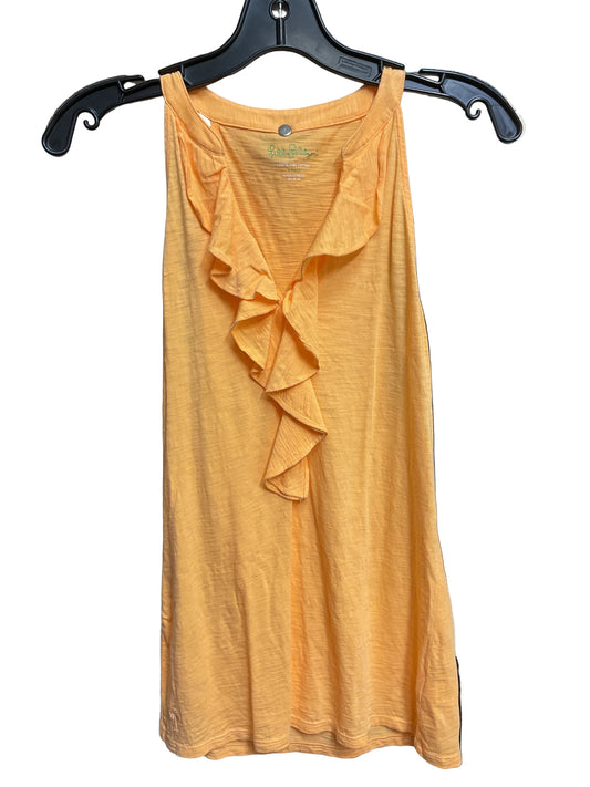 Top Sleeveless Designer By Lilly Pulitzer In Orange, Size:S
