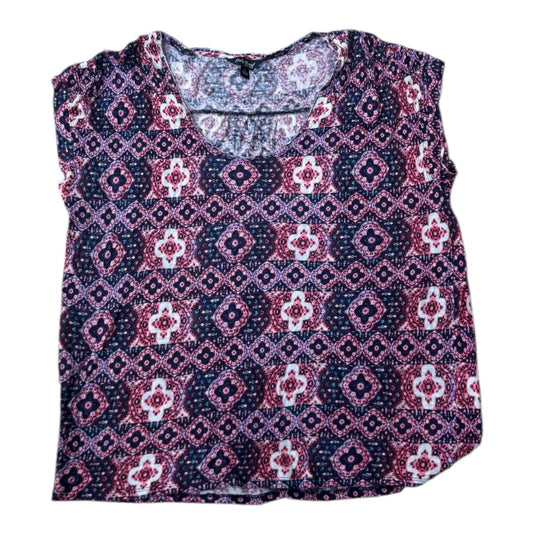 Top Ss By Lucky Brand In Pink & Purple, Size:L